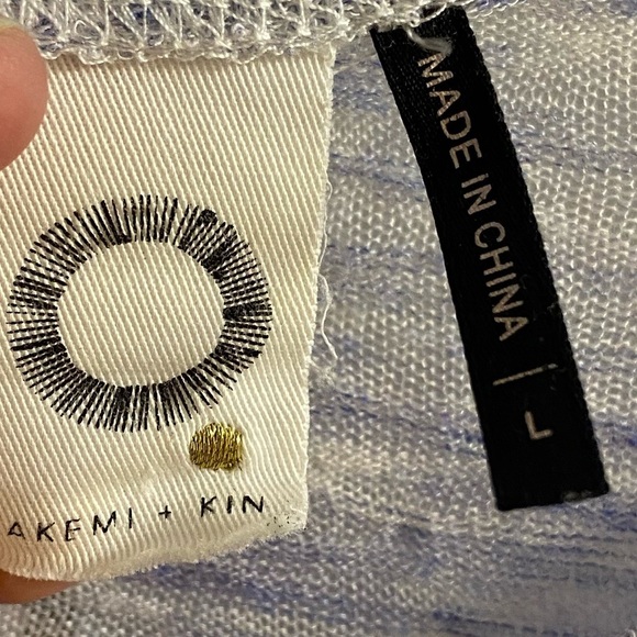 Akemi &Kin Anthropologie the Ezri marled knit asymmetrical‎ tunic top Large - Picture 10 of 11